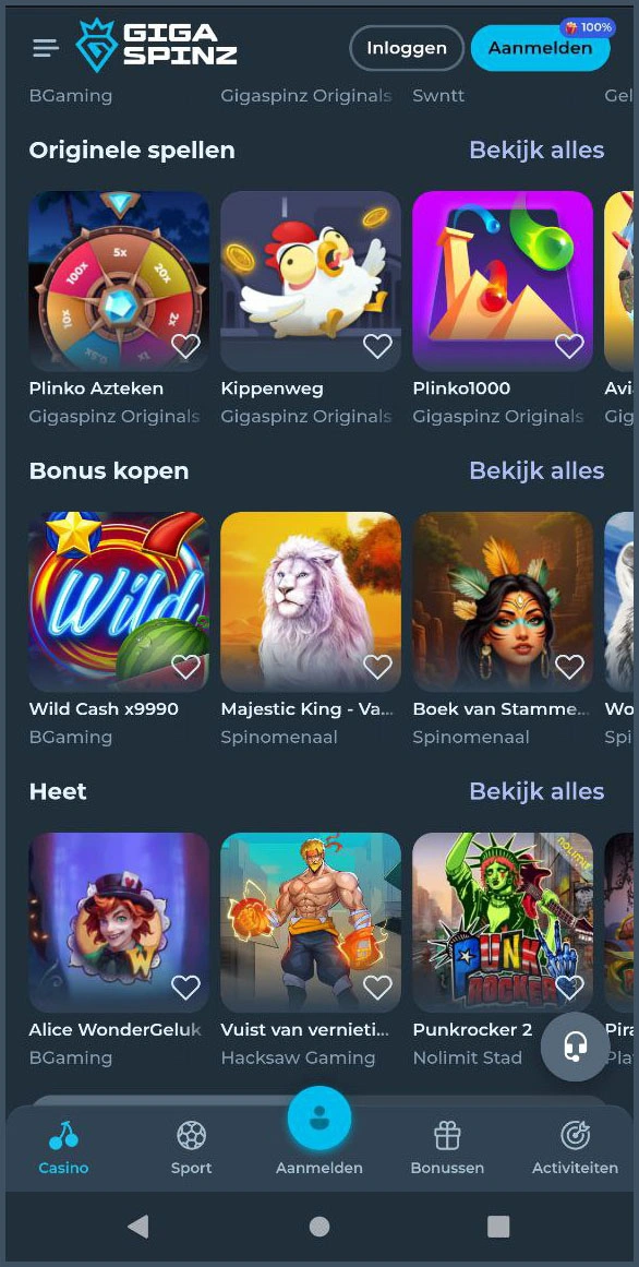 Originele online casinospellen bij GigaSpinz – Unieke game-ervaring