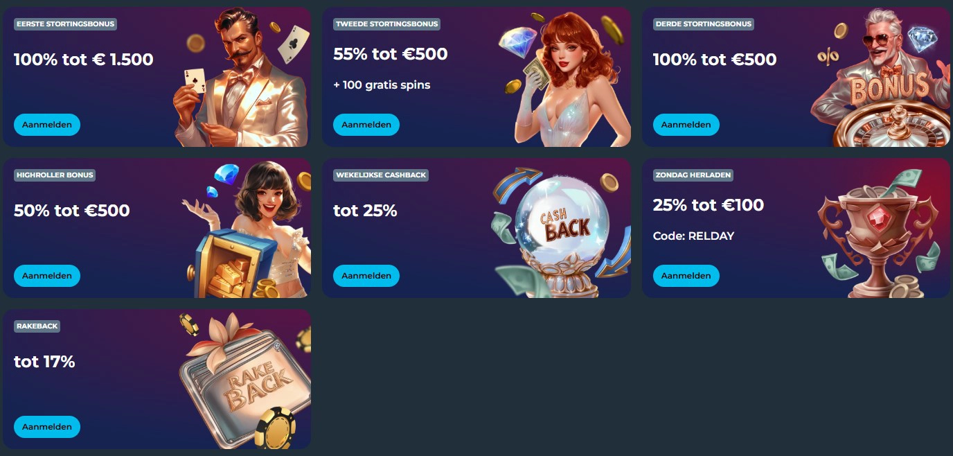 Exclusieve bonussen en lopende promoties bij GigaSpinz Casino